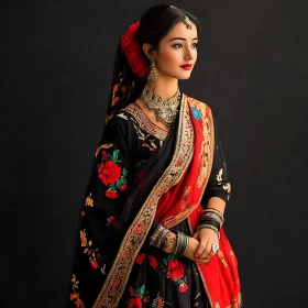 Portrait of a Woman in Traditional Attire