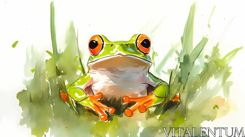 AI ART Colorful Frog Art