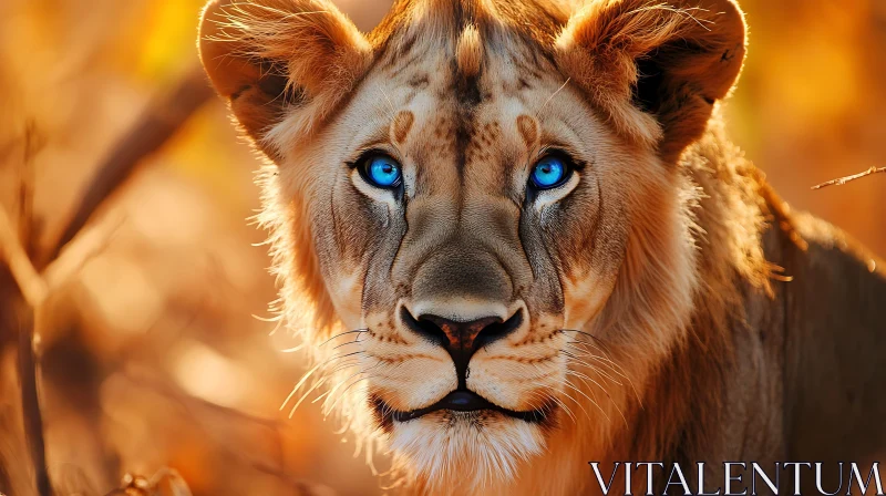 Majestic Lioness Gaze AI Image