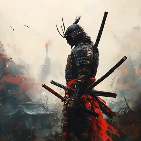 Warrior's Resolve: Samurai in Contemplation