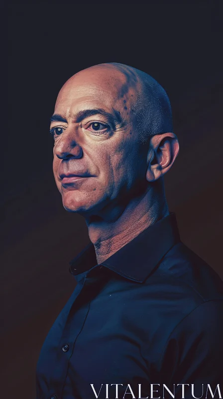 AI ART Businessman Jeff Bezos Profile.