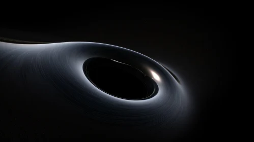 Captivating Image of a Black Hole in Space with Painterly Lines | Translucent Resin Waves