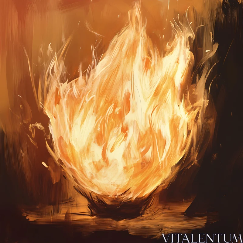 Dynamic Art Depiction of Fire AI Image