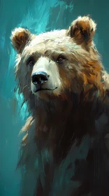 Intense Bear Canvas