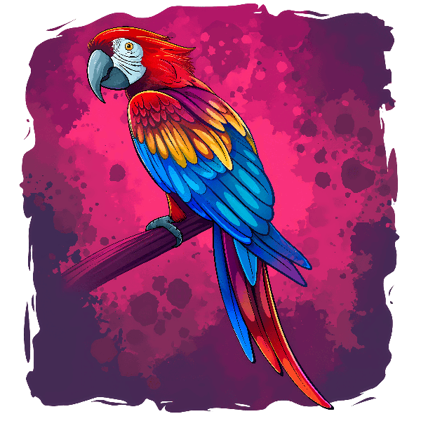 Parrot Art Tee Design POD Design