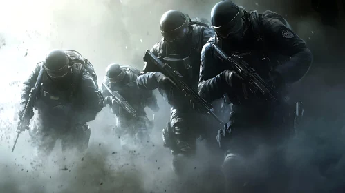 Tactical Squad in Action