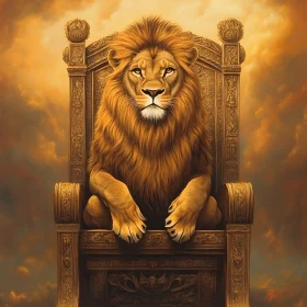 Regal Lion Portrait