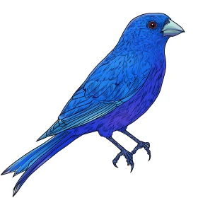 Captivating Blue Bird Digital Artwork