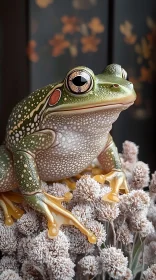 Tree Frog Lifelike Close-Up