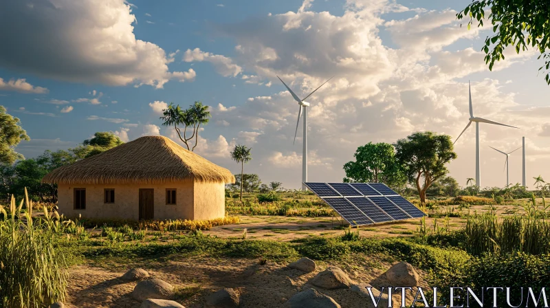 AI ART Sustainable Energy Meets Traditional Living