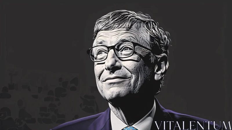 AI ART Artistic Bill Gates Drawing