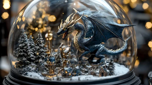 Enchanted Dragon Snow Globe