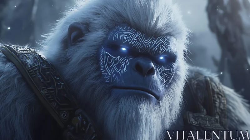 AI ART Mystical Yeti with Glowing Eyes