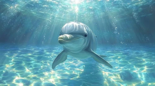 Dolphin in Sunlit Waters