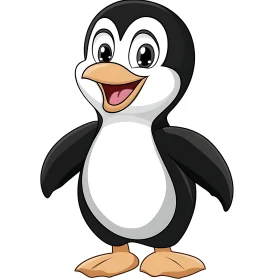 Playful Penguin Cartoon Image