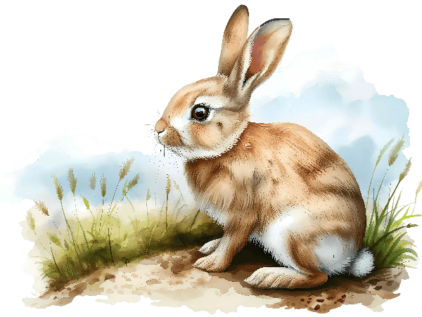 Serene Rabbit Art for Apparel