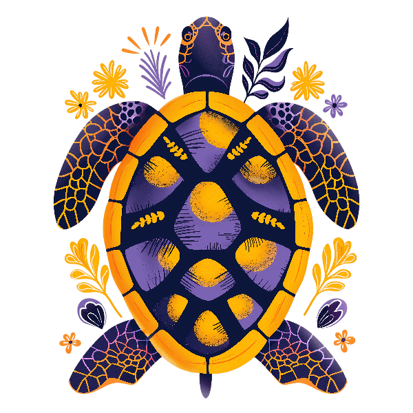 Vibrant Turtle Artwork Tee