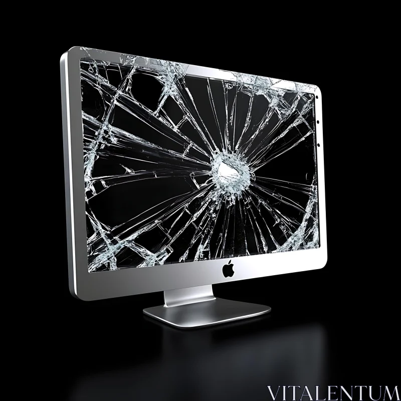 Shattered Monitor Display