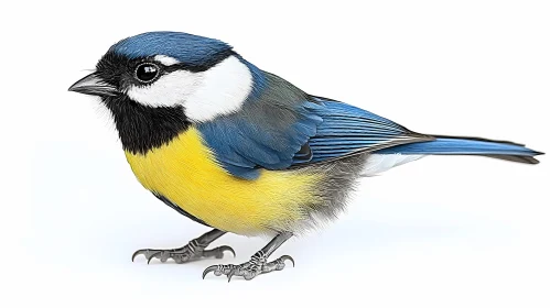 Colorful Blue Tit Bird