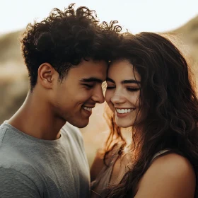 Smiling Couple in Warm Light