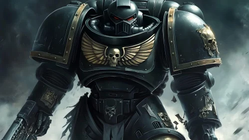 Armored Warrior with Skull Details