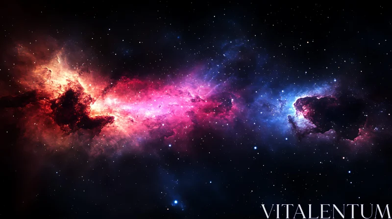 Nebula's Colorful Cosmic Dance