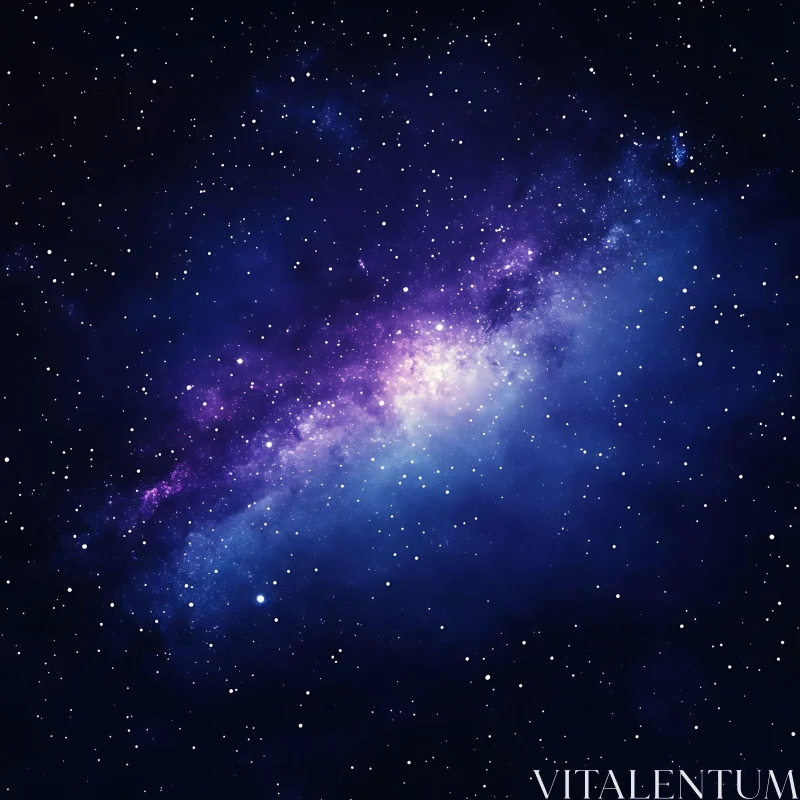 Celestial Canvas: Nebula in Blue and Purple