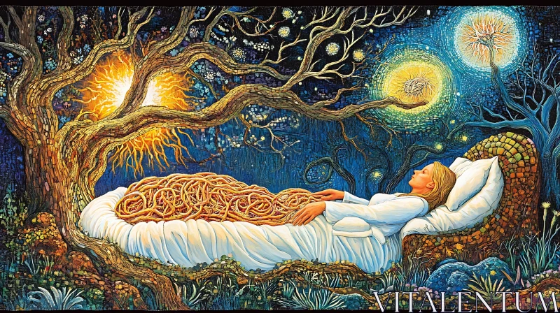 Forest Dream Bed: A Woman's Slumber