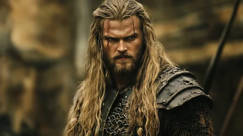 Battle-Hardened Warrior in Dark Armor