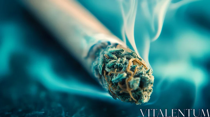 Textured Smoking Object with Swirling Smoke