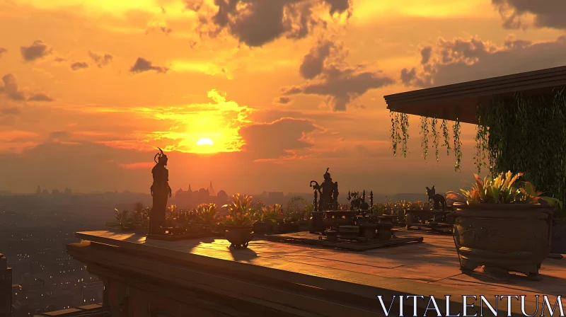Golden Hour Rooftop Terrace