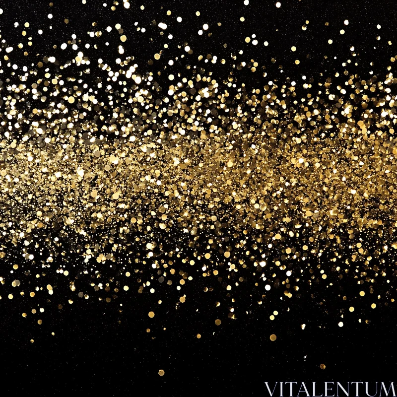 Sparkling Gold Dust on Dark Canvas