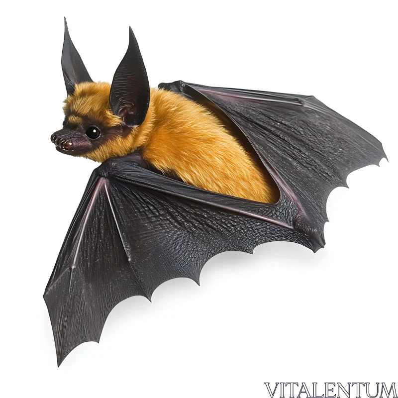 Golden-Haired Bat with Dark Wings