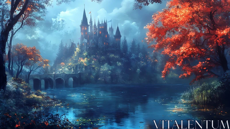 Autumnal Castle Reflection