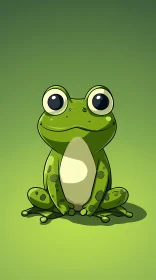 Adorable Frog Cartoon Art