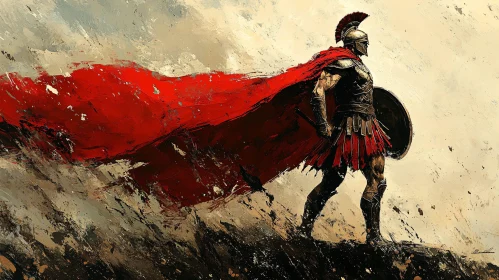 Spartan Warrior Illustration