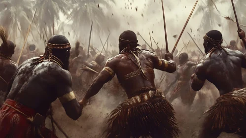 Tribal Warriors in Battle