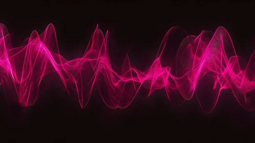 Sinuous Magenta Waves on Black