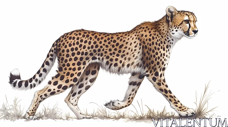 Artwork of Cheetah in Motion