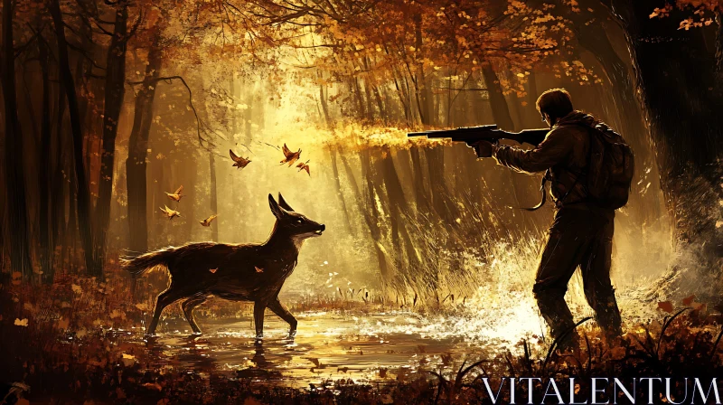 Hunter in the Golden Woods