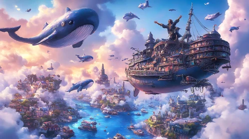 Skybound Voyage Above the Cloudscape