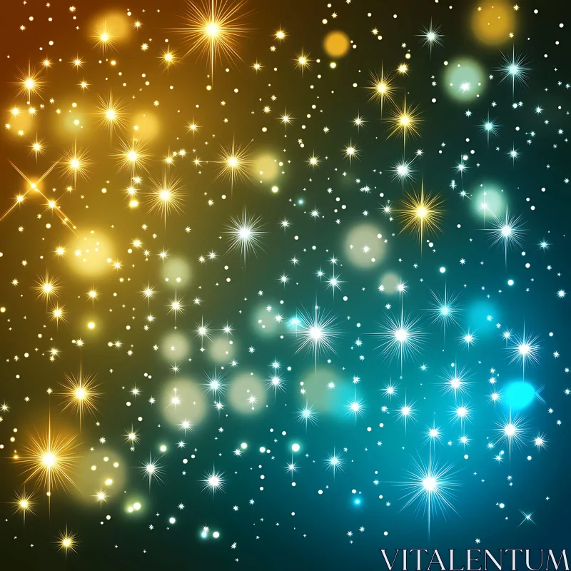 Radiant Starry Night Abstract