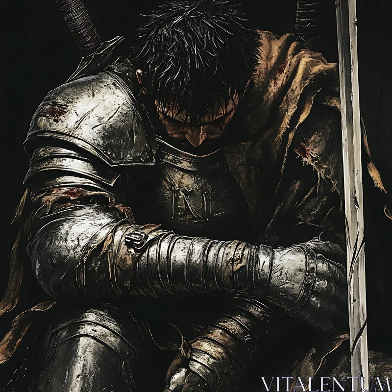 Brooding Knight with Sword