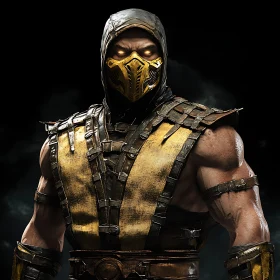 Fierce Kombatant in Shadowy Armor