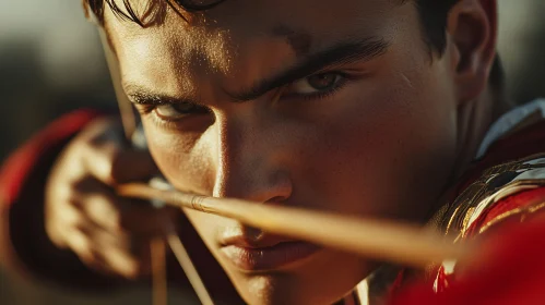Determined Archer - Close-Up Warrior