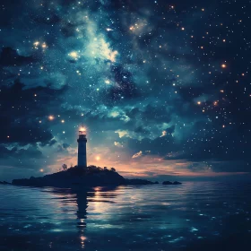 Island Beacon at Night