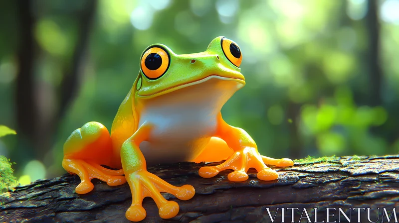 Jewel-Toned Frog in Its Natural Habitat