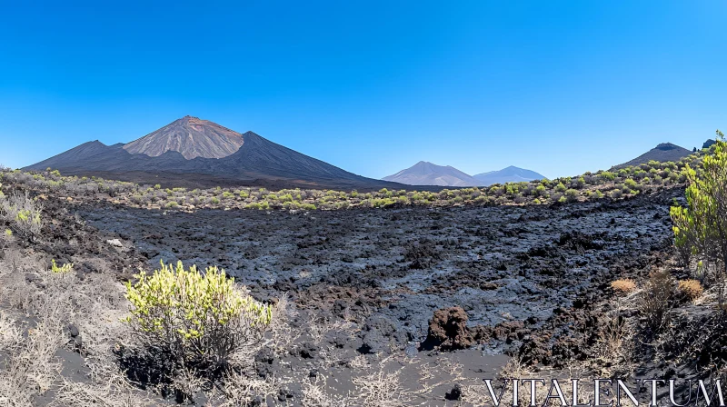 AI ART Volcanic Scenery with Lavascape