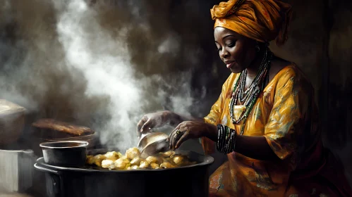Portrait of a Woman Cooking