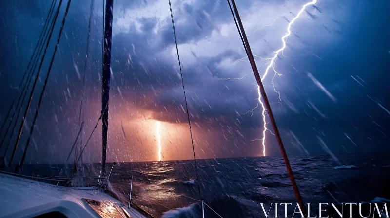 Stormy Weather: A Sailboat's Battle
